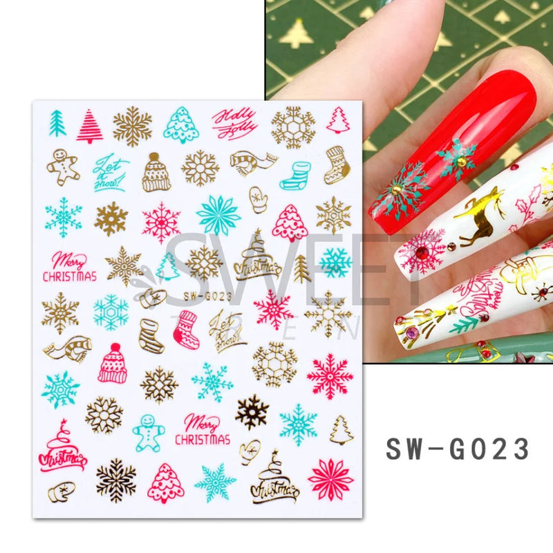 Metallic Snowflake Nail Decoration