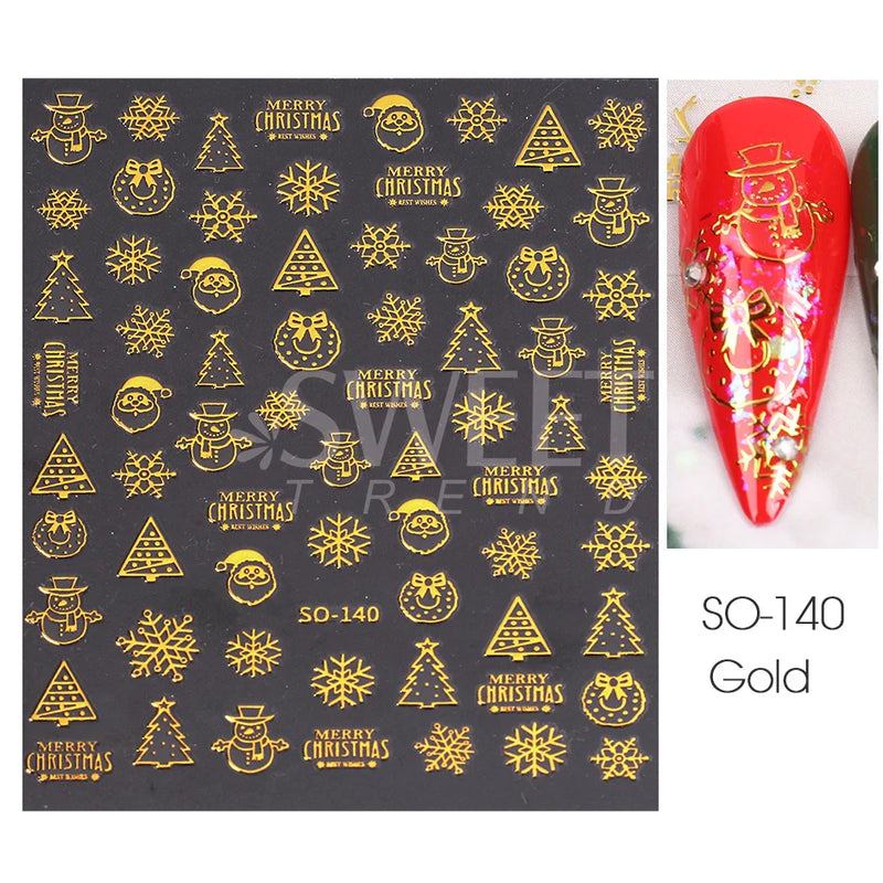 Metallic Snowflake Nail Decoration