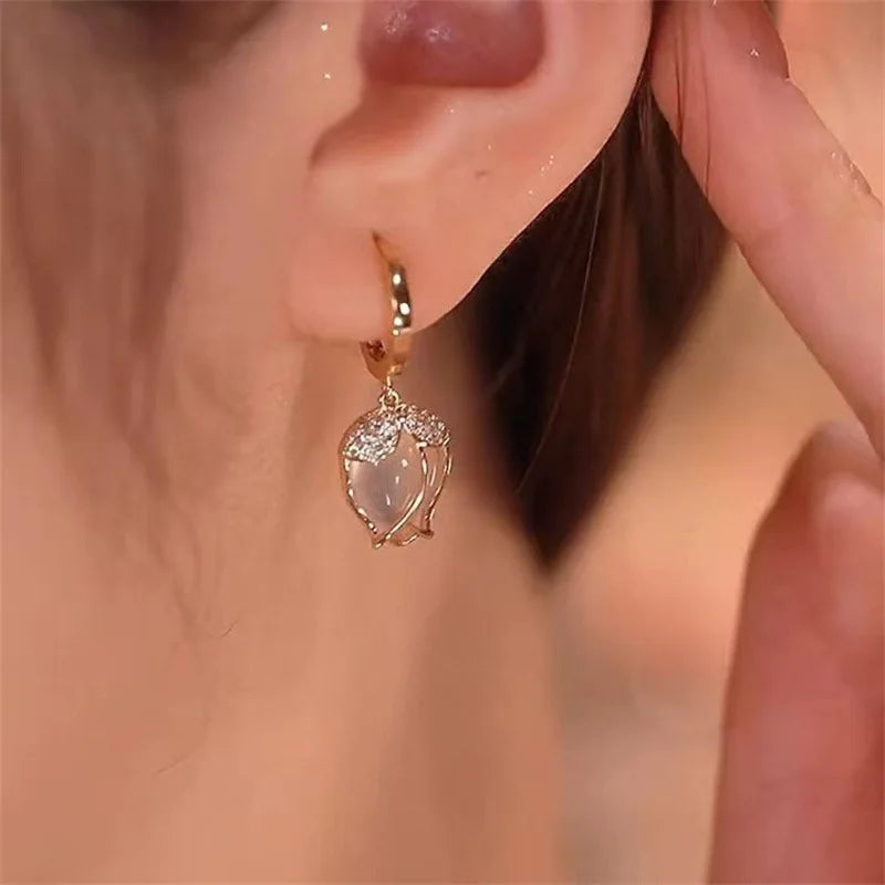 Cat Eye Stone Earrings