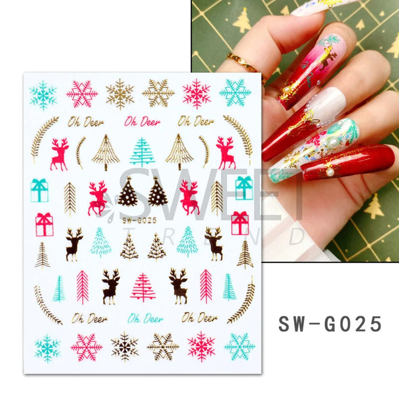 Metallic Snowflake Nail Decoration