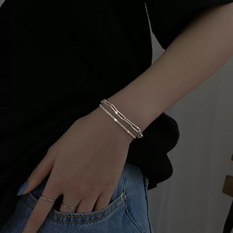 Sparkling  Double Layer Bracelet