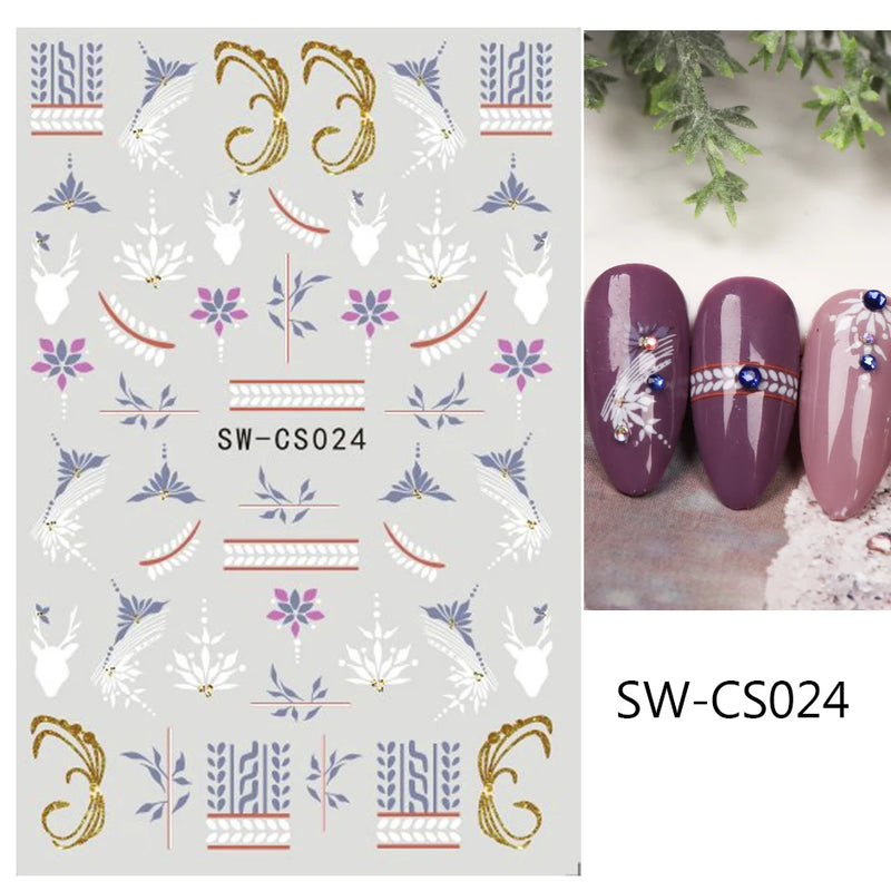 Metallic Snowflake Nail Decoration