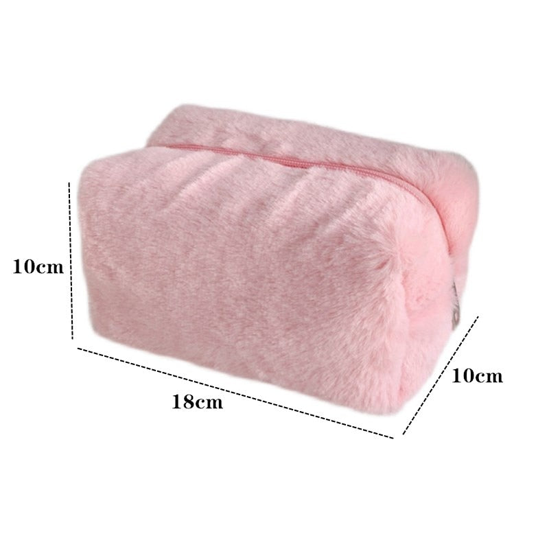 Warm Winter Fur Makeup Bag