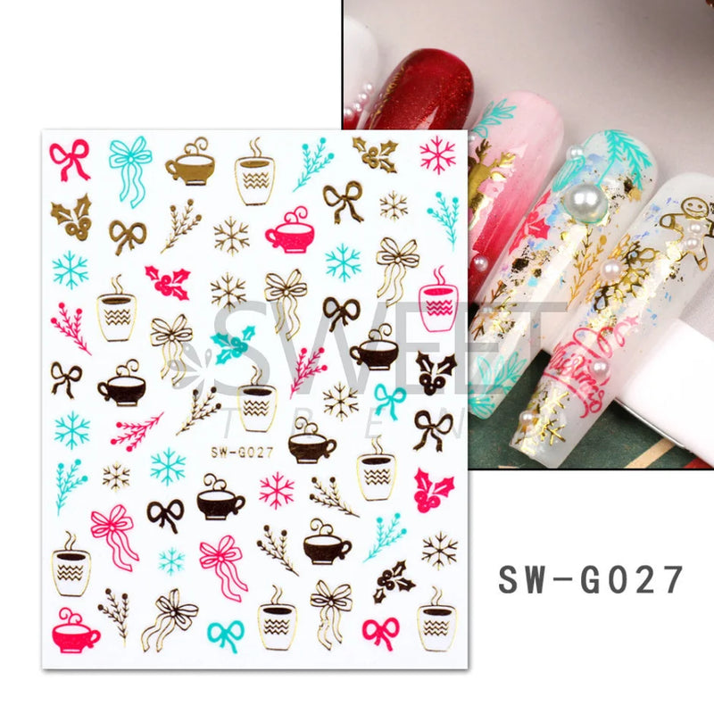 Metallic Snowflake Nail Decoration