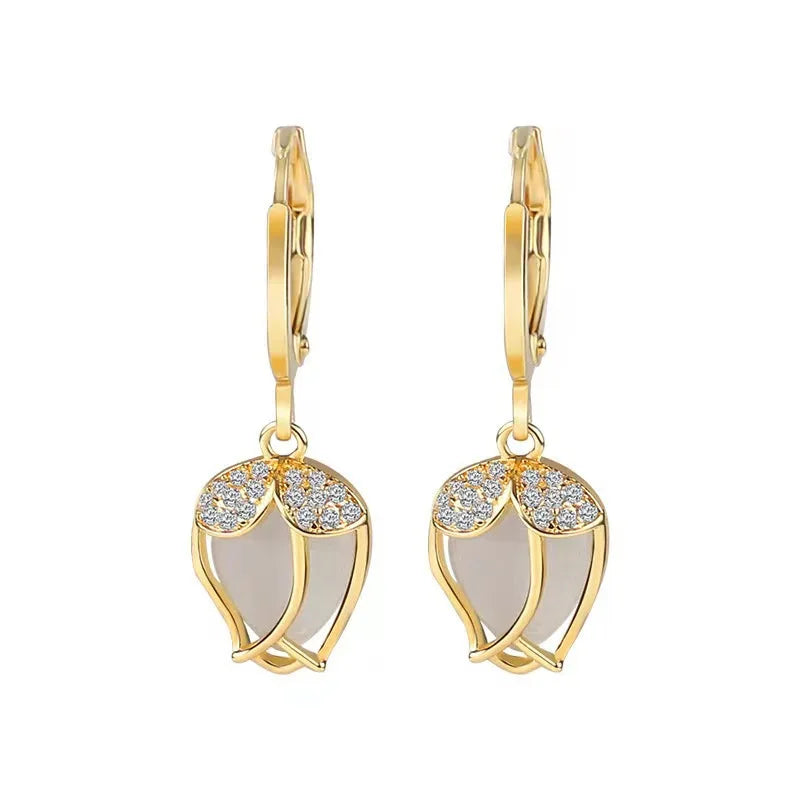 Cat Eye Stone Earrings