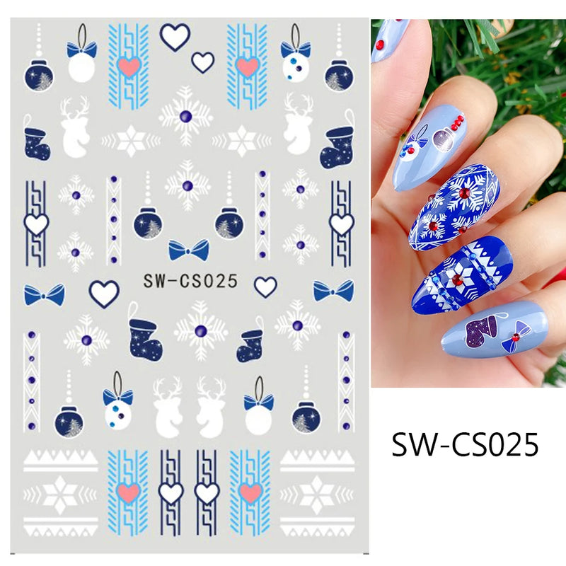 Metallic Snowflake Nail Decoration