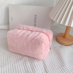 Warm Winter Fur Makeup Bag