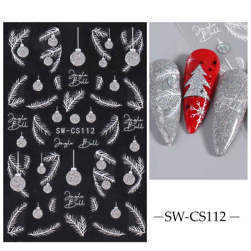 Metallic Snowflake Nail Decoration